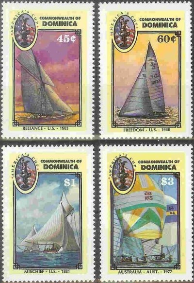 1987 America's Cup Yachting Championship Stamps