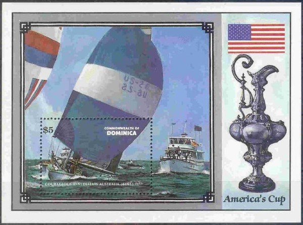 1987 America's Cup Yachting Championship Souvenir Sheet