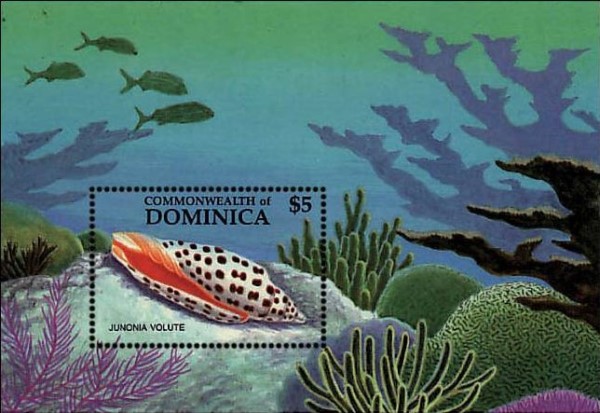 1987 Sea Shells Souvenir Sheet
