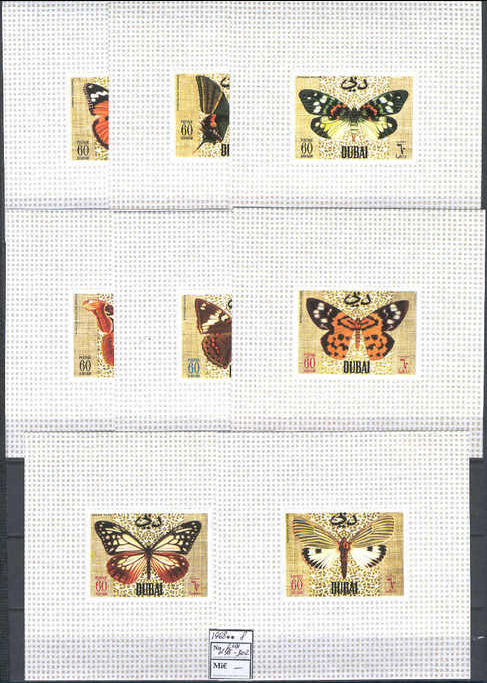 1968 Butterflies and Moths Deluxe Sheet Set with White Backgrounds