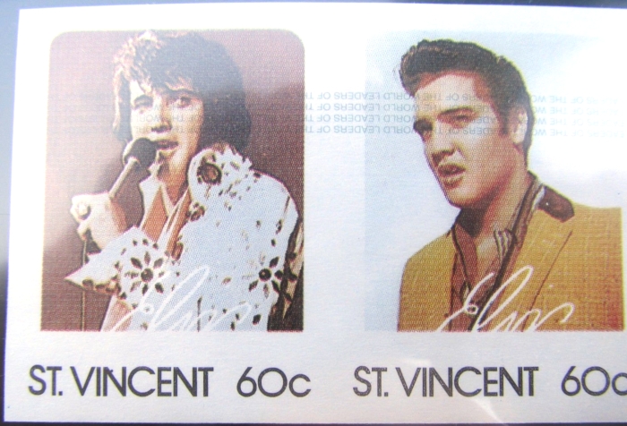 A Genuine Invert Error Proof of the St. Vincent 1985 Elvis Presley 60c Values