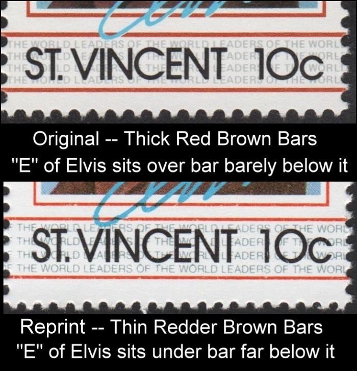 The Unauthorized Reprint Elvis Presley Scott 874 Font Comparison