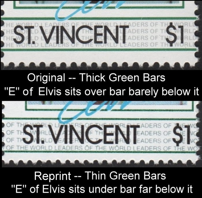 The Unauthorized Reprint Elvis Presley Scott 876 Font Comparison