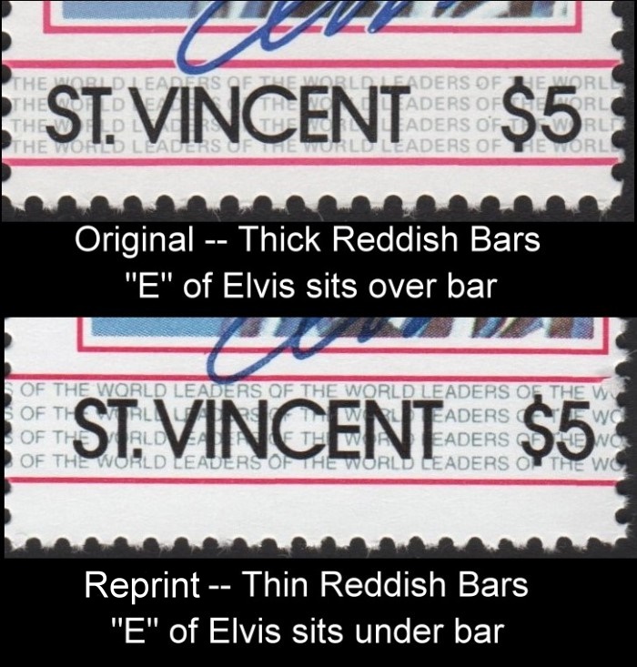 The Unauthorized Reprint Elvis Presley Scott 877 Font Comparison
