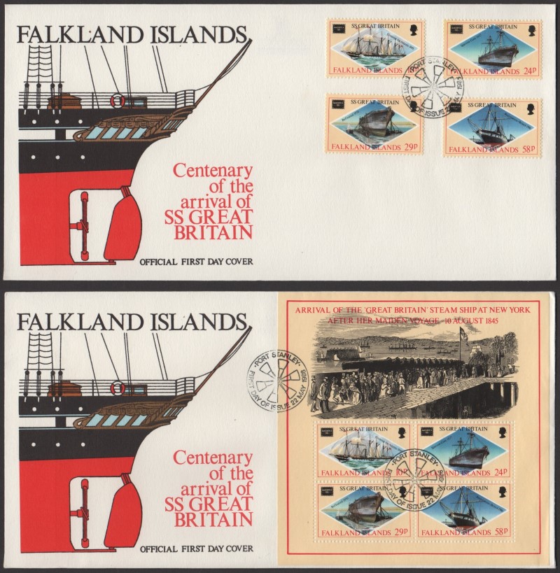 Falkland Islands 1986 Ameripex Port Stanley Cancelled First Day Covers
