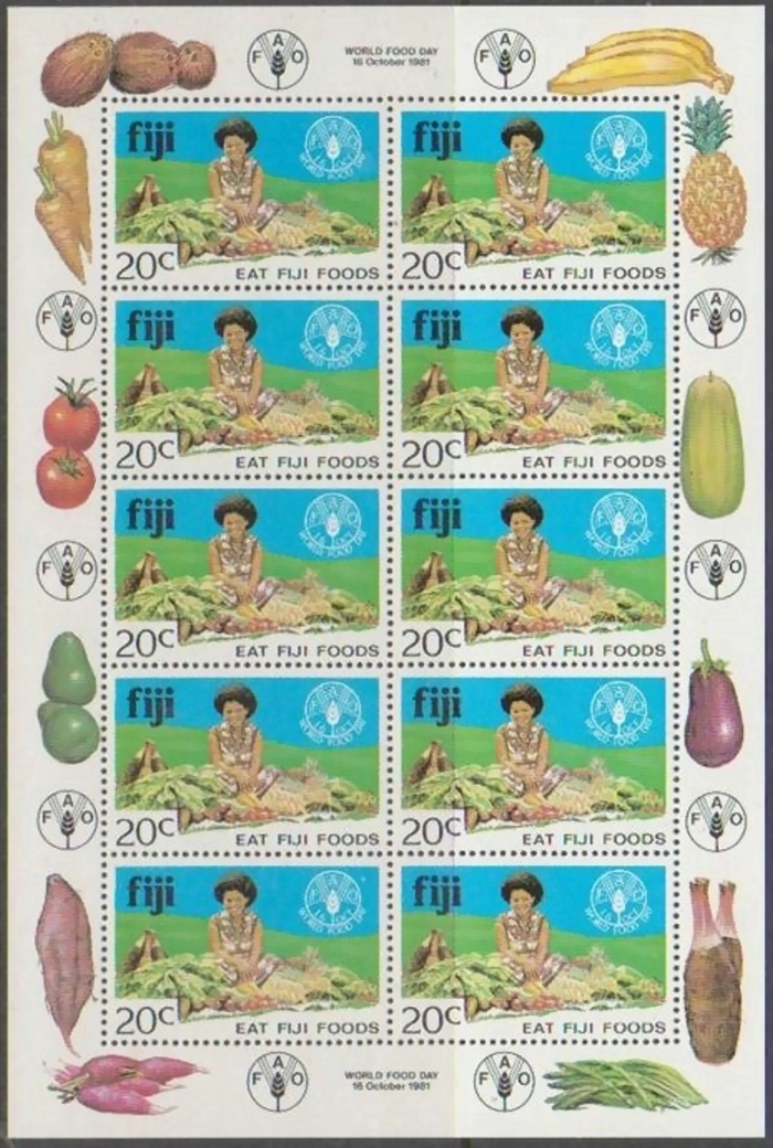 1981 World Food Day Stamp Sheetlet of 10