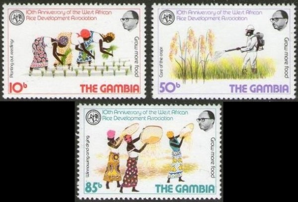 1981 10th Anniversary of West African Rice Developement Association Stamps