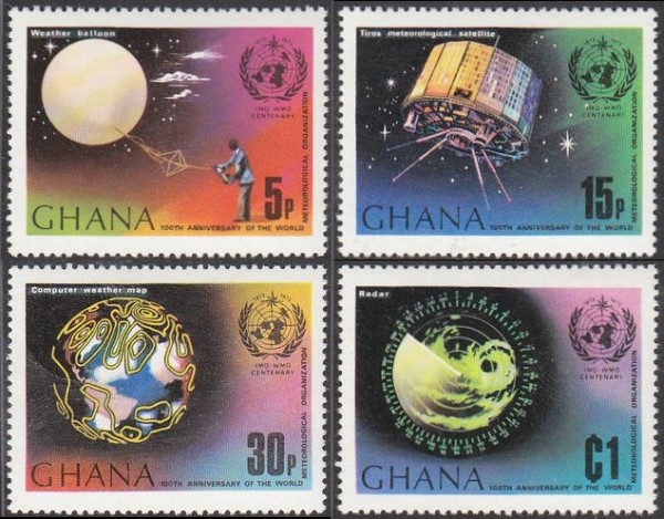 1973 Centenary of the International Meteorological Cooperation Stamps