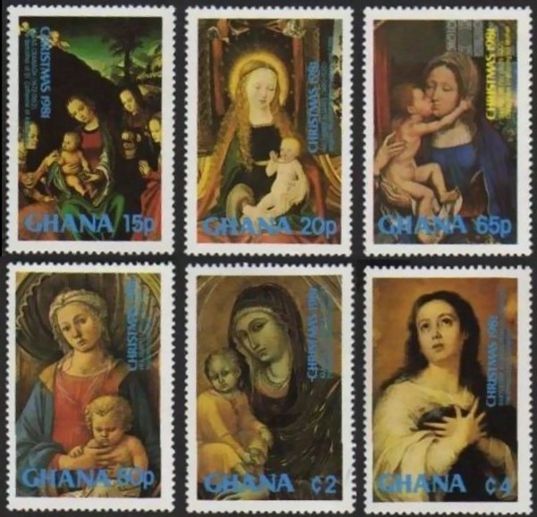 1981 Christmas, Paintings Stamps
