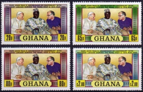 1981 Visit of Pope John Paul II Stamps