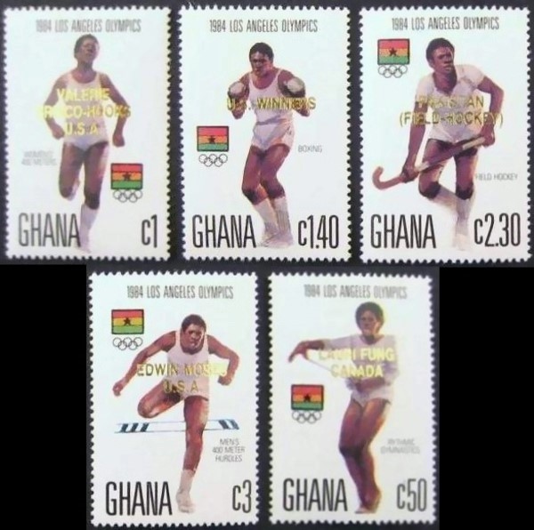 1984 Summer Olympics Winners Stamps