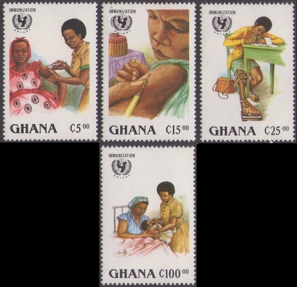 1988 UNICEF Global Immunization Campaign Stamps