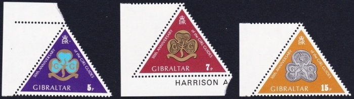 Gibraltar 1975 50th Anniversary of the Girl Guides Stamps