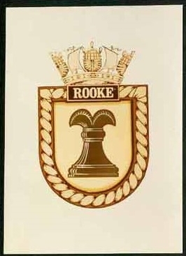 Gibraltar 1982 Naval Crests (1st Series) Bromide Proof for H.M.S. Rooke Crest