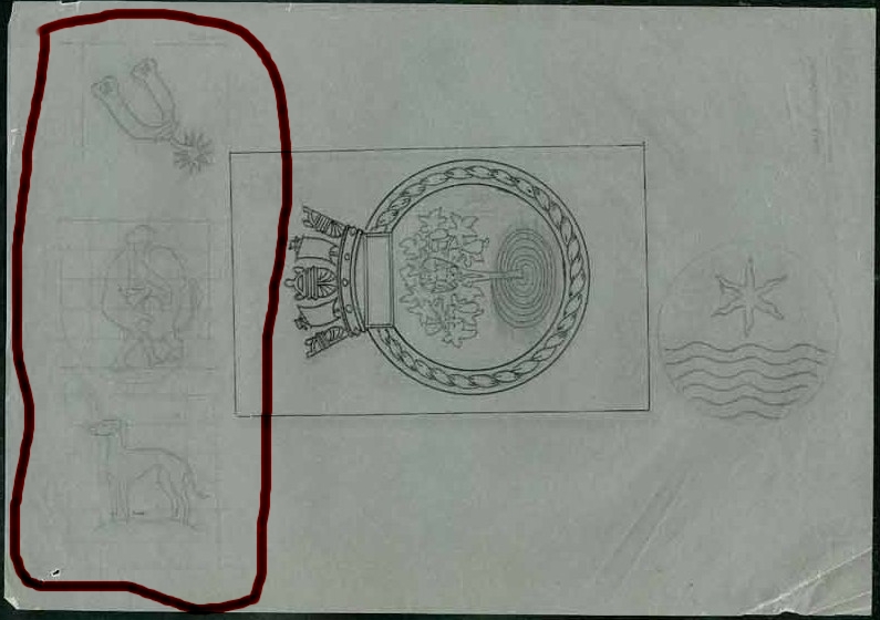 Gibraltar 1990 Naval Crests (9th Series) sketches