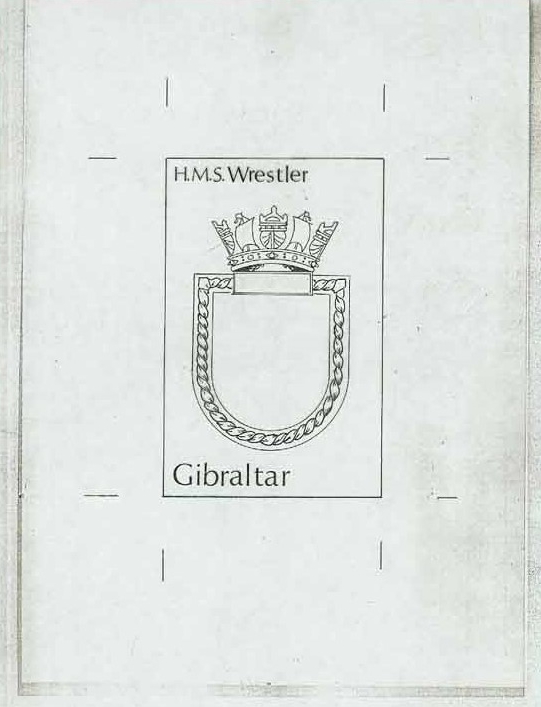 Gibraltar 1990 Naval Crests (9th Series) transparent Plastic for Wrestler Frame