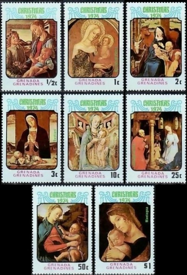 1974 Christmas Paintings Stamps