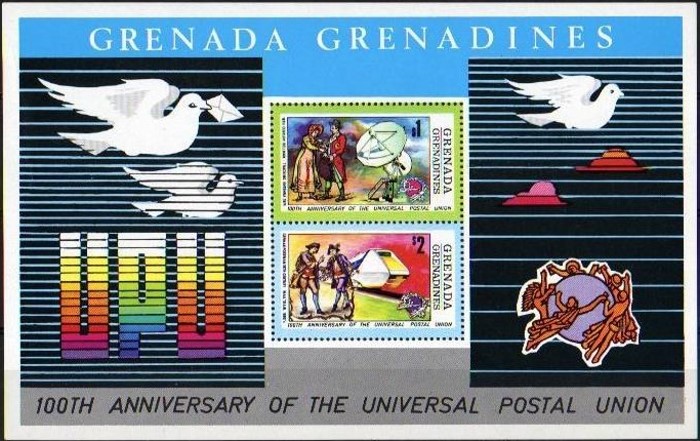1974 Centenary of the Universal Postal Union Souvenir Sheet