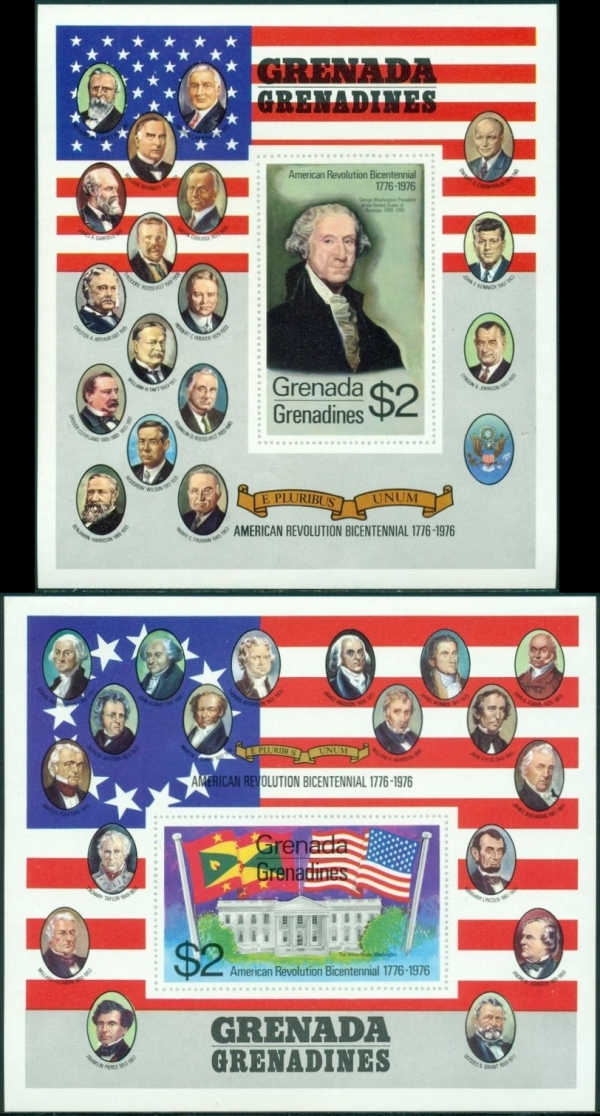 1975 Bicentenary of the American Revolution Souvenir Sheets