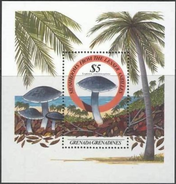 1986 Mushrooms Souvenir Sheet