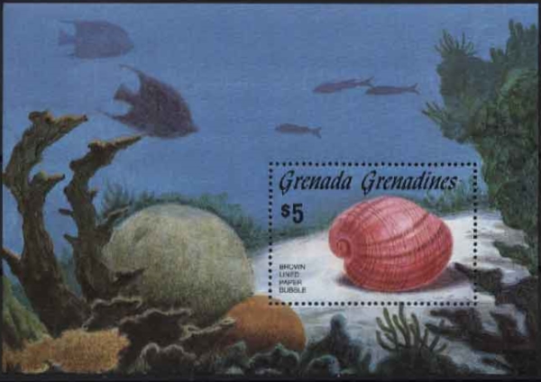 1986 Sea Shells Souvenir Sheet