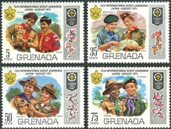 1971 13th World Scouts Jamboree Stamps