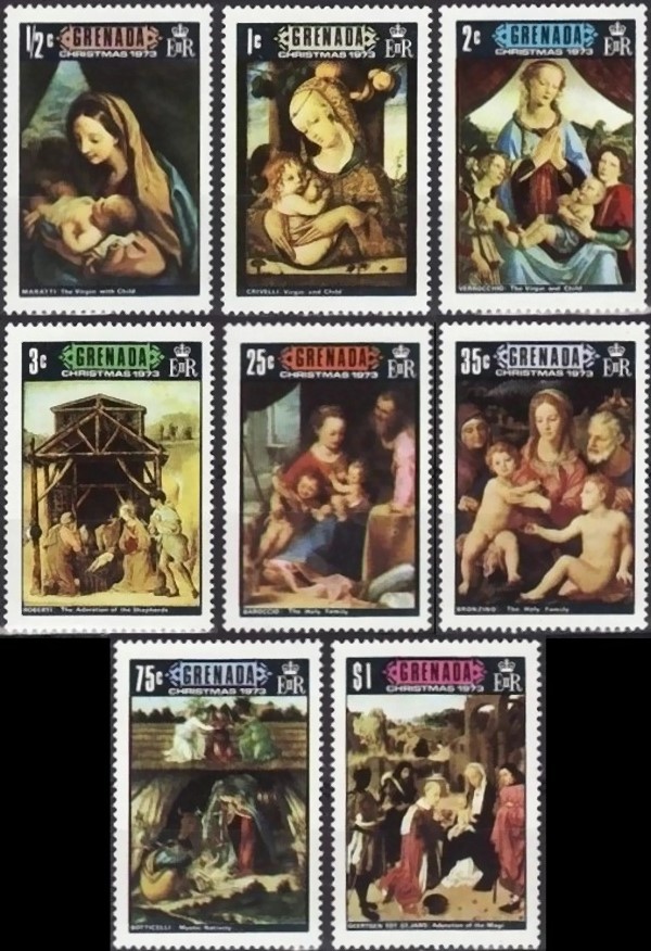 1973 Christmas Paintings Stamps