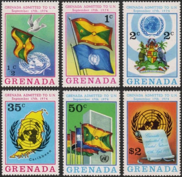 1975 Grenada Admission to the United Nations Stamps