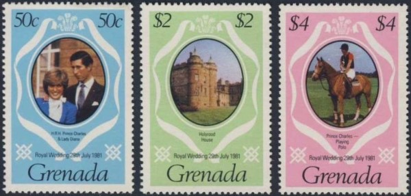 1981 Royal Wedding of Lady Diana and Prince Charles Stamps