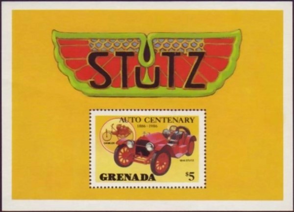 1986 Centenary of Motoring Stutz $5.00 Souvenir Sheet