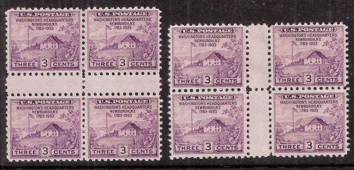 Vertical and Horizontal Stamp Gutter Blocks