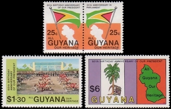 1983 President Burnham's 60th Birthday Stamps