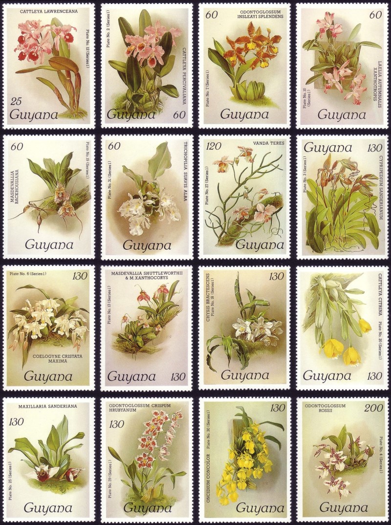 1985 Centenary of Publication of Sanders' Reichenbachia Orchids (1st issue) Stamps