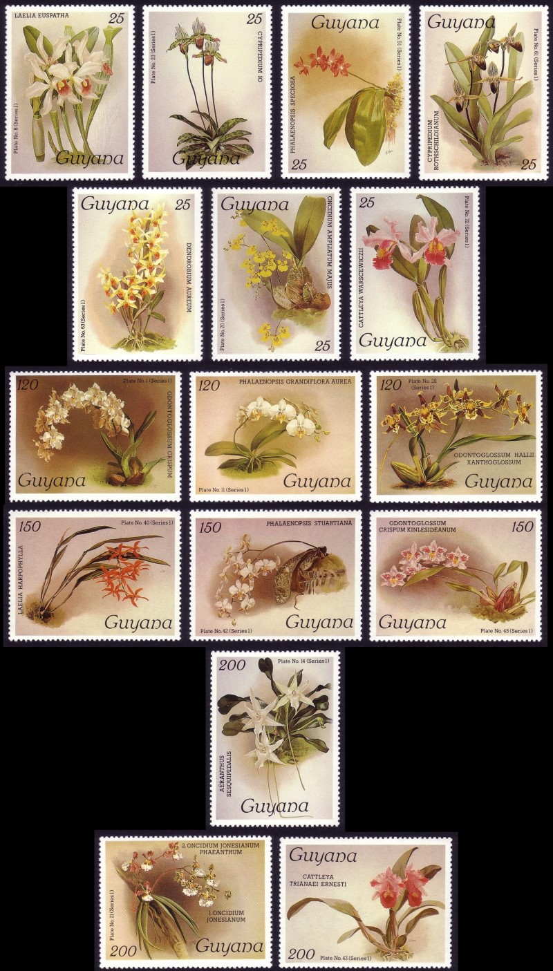 1985 Centenary of Publication of Sanders' Reichenbachia Orchids (3rd issue) Stamps