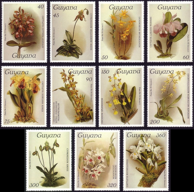 1986 Centenary of Publication of Sanders' Reichenbachia Orchids (6th issue) Stamps
