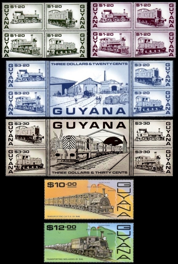 1987 Guyana Railways Stamps