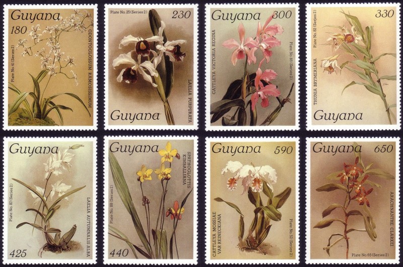 1987 Centenary of Publication of Sanders' Reichenbachia Orchids (19th issue) Stamps