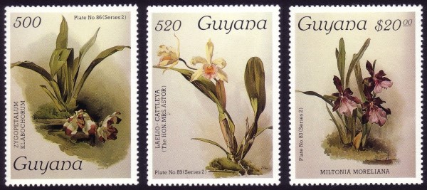 1987 Centenary of Publication of Sanders' Reichenbachia Orchids (21st issue) Stamps