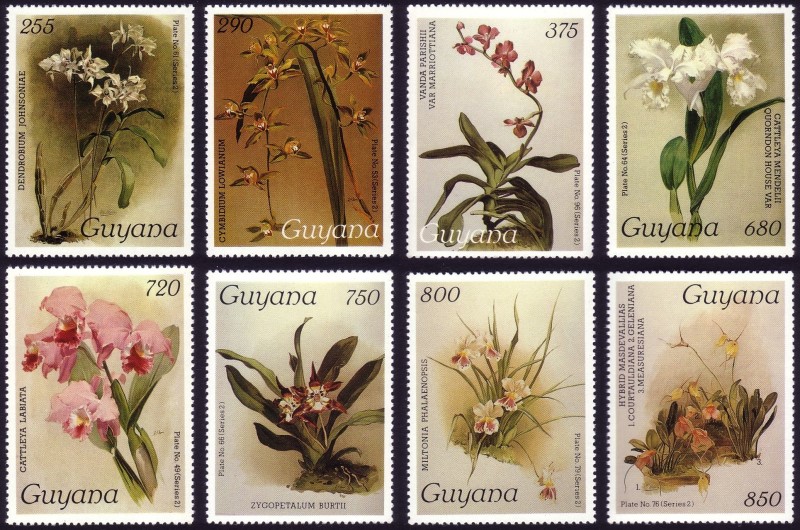 1987 Centenary of Publication of Sanders' Reichenbachia Orchids (26th issue) Stamps