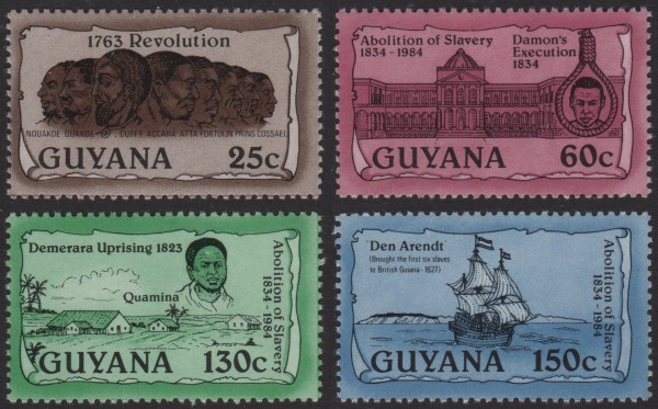 1988 Abolition of Slavery (changed colors) Stamps
