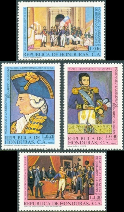 1981 Commemoration of Bernardo O'higgins Paintings Stamps
