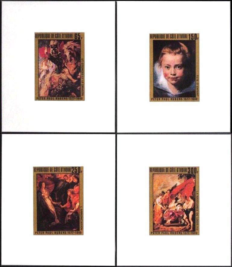 Ivory Coast 1978 Rubens Paintings Deluxe Sheetlet Set