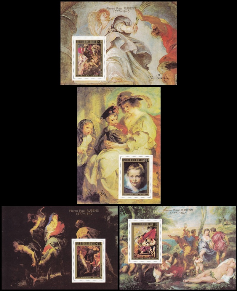 Ivory Coast 1978 Rubens Paintings Unlisted Deluxe Souvenir Sheet Set