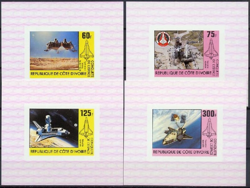 Ivory Coast 1981 Conquest of Space Deluxe Sheetlet Set