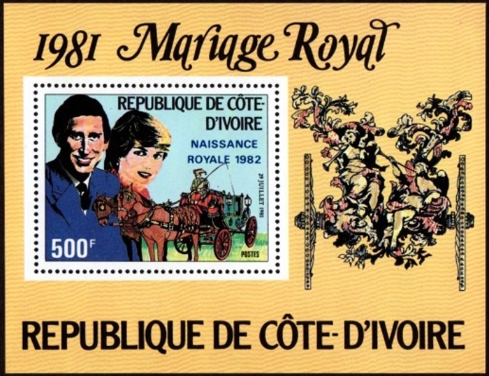 Ivory Coast 1982 Birth of Prince William of Wales Souvenir Sheet