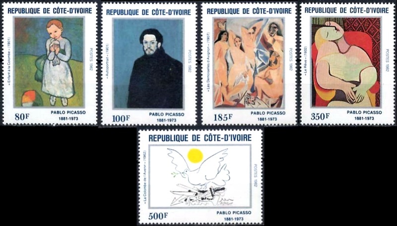 Ivory Coast 1982 Picasso Paintings Stamps