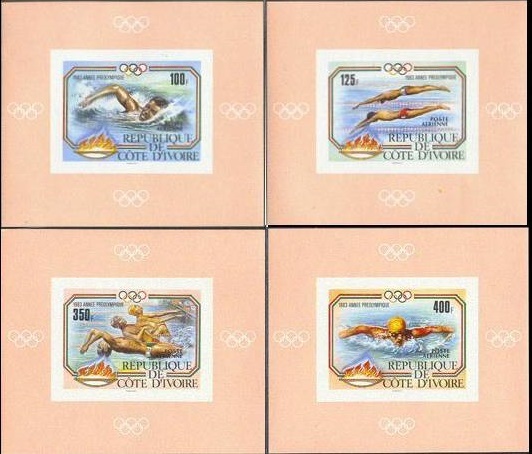 Ivory Coast 1983 Pre-Olympic Year Deluxe Sheetlet Set