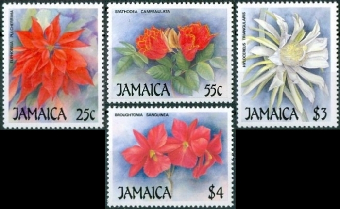 Jamaica 1988 Christmas Flowers Stamps