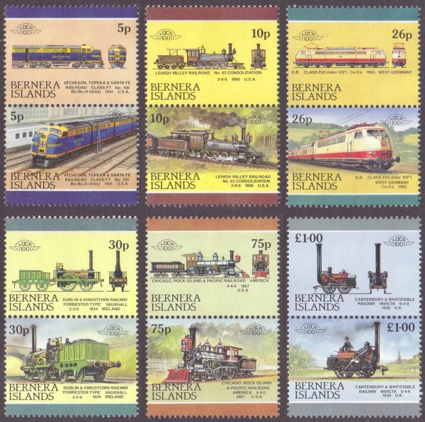 1983 Bernera Islands Leaders of the World, Locomotives (2nd series) Stamps