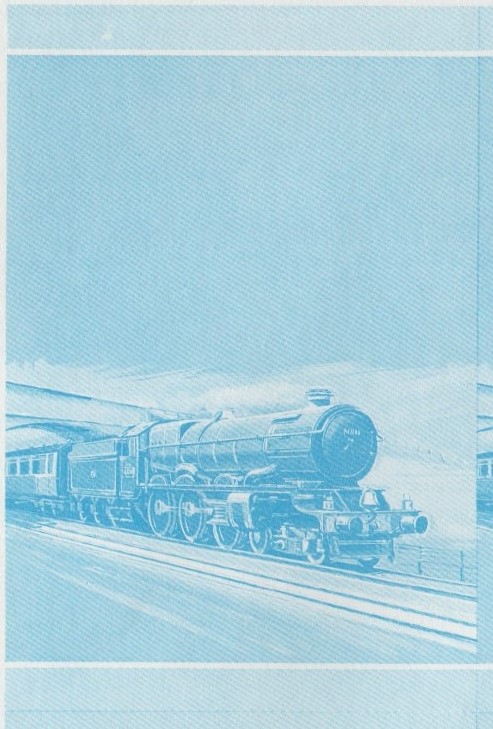 Nevis Locomotives (1st series) $1.00 King George V Blue Stage Progressive Color Proof Pair